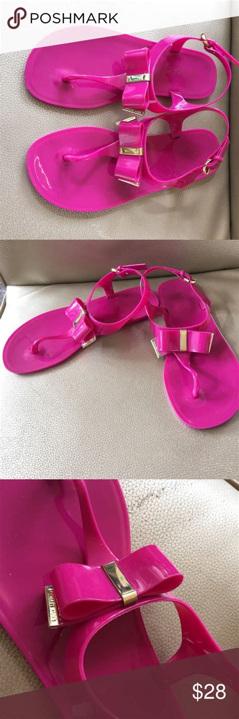 michael kors pink bow sandals|michael kors sneakers pink.